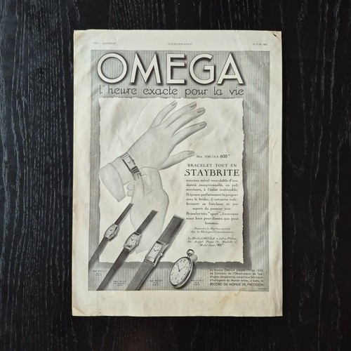1934 omega original ad - -,