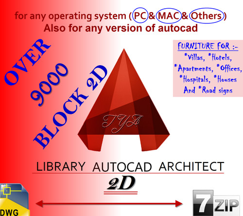 Autocad block architect - block, 2d