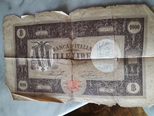 Banconota lire 1000 con - banconota,