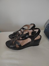 Stonefly sandali donna scarpe zeppe n 36 nere nero vernice