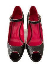 decollete spuntate “CESARE PACIOTTI” pitone nere Tg.38