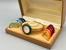 [Quasi Come Nuovo] Orologio Vintage Gucci Lunetta Cambio 11/12 Donna Oro Bianco 12 Colori