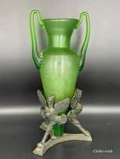 Murano Glass Vase with Bronze