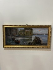 Quadro Antico Olio Su Cartone Telato Firmato C. Ciardiello