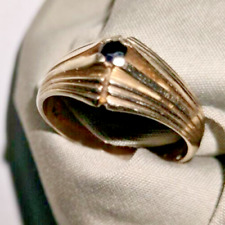 ANELLO  UOMO IN ORO BIANCO 18 KT CON ZIRCONE TAGLIO BRILLANTE