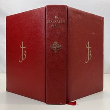 Jerusalem Bible with Illustrations by Salvadore Dali VTG 1970 Leather Bound GOOD