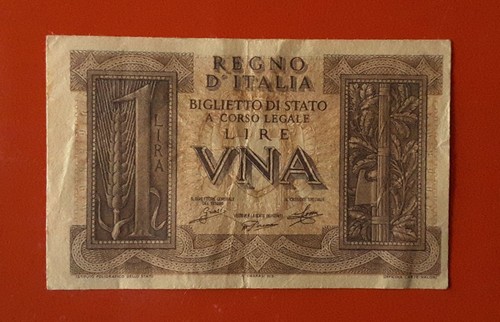 Banconota lira 11 1939 - banconota, 14-11-1939