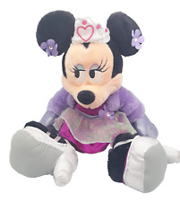 Raro peluche giocattolo morbido vintage Minnie Mouse principessa glamour 18" parchi Disney
