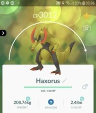 Haxorus Pokemon Gen5 GO Lv30+