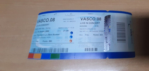 Biglietto concerto vasco rossi - biglietto,