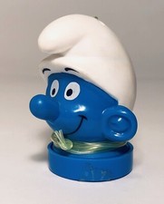 Contenitore caramelle gomma da masticare Topps Ireland Puffi vintage 1996 PUFFO CERVELLO UK