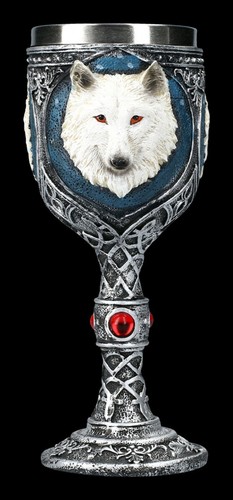 Fantasy calice bianco lupo - calice,