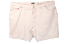 NUOVO M&S Denim Multicolore Taglie Forti 26W Pantaloncini Rigati Fidanzato Cotone