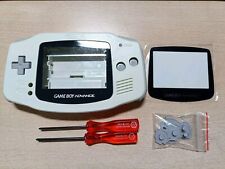 Scocca BIANCA Shell Nintendo Gameboy Advance ORIGINALE + VETRINO + Gommini Nuovi