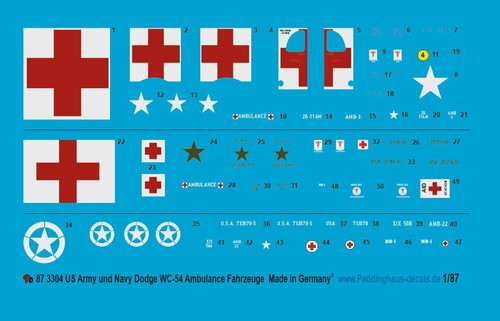 Peddinghaus decals 3304 - peddinghaus-decals, 1/87
