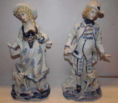 Coppia statue ceramica - statue, in
