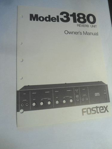 Fostex 3180 reverb unit - fostex,