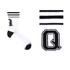 Calze Uomo Corte Gallo Collection Unisex Cotone Bianco Spugna Lettera Q