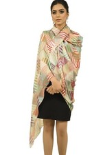 Sciarpa Stola Wraps In Cotone Bamboo Tensile Multicolore Per Donna