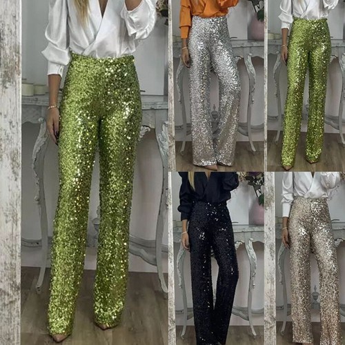 Pantaloni donna paillettes