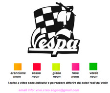 ADESIVO STICKERS AUTO MOTO CLUB CASCO VESPA MOTOCLUB COLORE NEON 