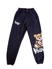 DISCLAIMER Pantalone da uomo sportiva tuta felpata cotone nera Pants size S