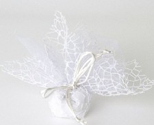 20 PZ Velo Quadro Organza BIANCO  Rete Spider e Tirante Bomboniera 0ZW3
