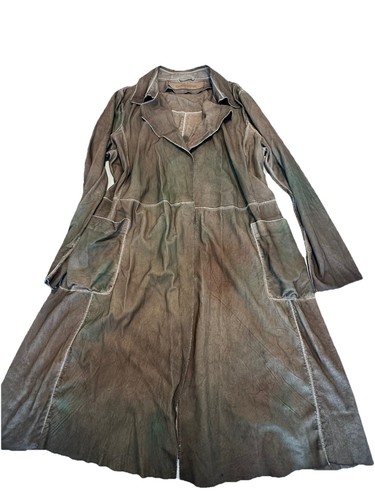 Cappotto lungo pelle lavata - in,