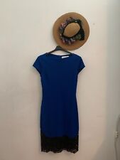 ?Stella McCartney abito blu pizzo nero maglia taglia M nuovo