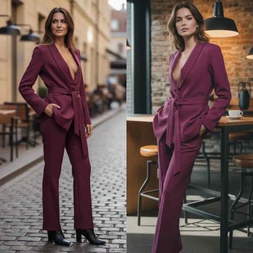 Abito rosso bordeaux - , con