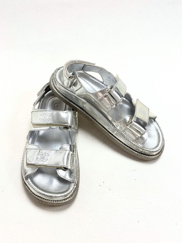 Chanel sandales dad argent - chanel,