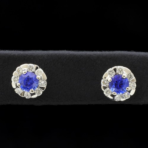 Orecchini blue heart oro - orecchini,