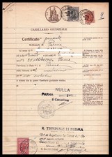 GF0034 - Certif. Casellario Giudiziale 1930 marche da bollo Atti Amministrativi