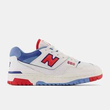 SCARPE NEW BALANCE 550 BB550NCH SNEAKERS BASSE UOMO BIANCO ROSSO ORIGINALI BB550