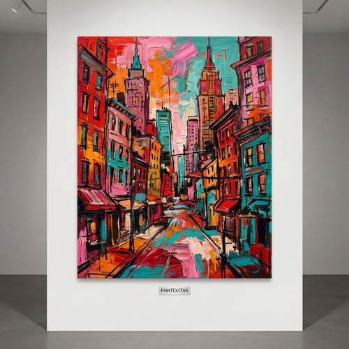 Quadro città stile - quadro,