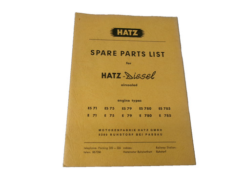 Ersatzteilliste hatz diesel - hatz,