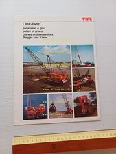 FMC Link Belt produzione escavatori e gru anni 70 depliant originale