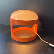 Joe Colombo lampe KD28  1 Seul demi globe plastique Orange Kartell 1967