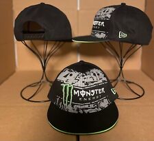 Cappello SnapBack Unisex Tesa Piatta Monster Moto/Supercross Racing Nero