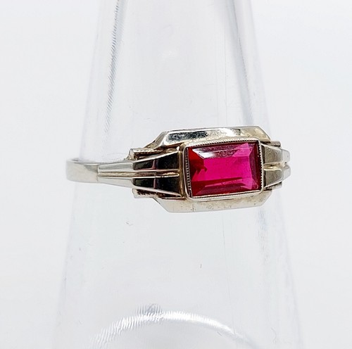 Anello art deco oro bianco - , 18k