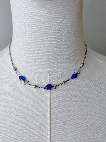Collana pesce argento sterling
