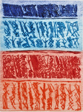 Riccardo LICATA "Quattro" 2012 xilografia originale datata firmata