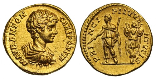 Caracalla oro aureo - roma,, ch