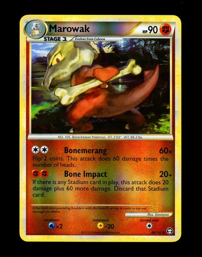 Carta pokemon 2010 marowak - carta,
