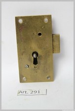 ANTICA SERRATURA vetrina sportello anta  FERRAMENTA in OTTONE VECCHIO MOBILE