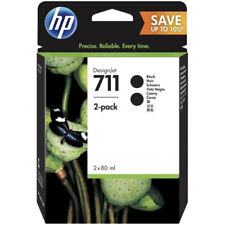 KIT 2 CARTUCCE ORIGINALI HP P2V31A 711 Bk Nero 80ml