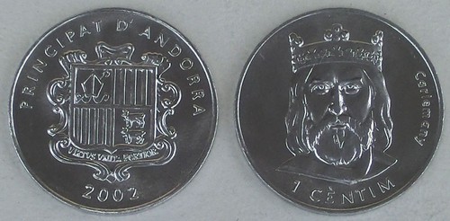 Andorra centim moneta - andorra,