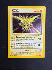Pokemon Zapdos 16/102 Set Base Rara Holo Unlimited Wizards ITA Carte Vintage