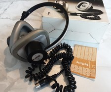 Philips N 6301 Cuffie Stereo HiFi con Scatola Originale, Connettore Din, Anni 70 Vintage