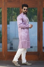 Cotone Kurta Pajama Per Uomini